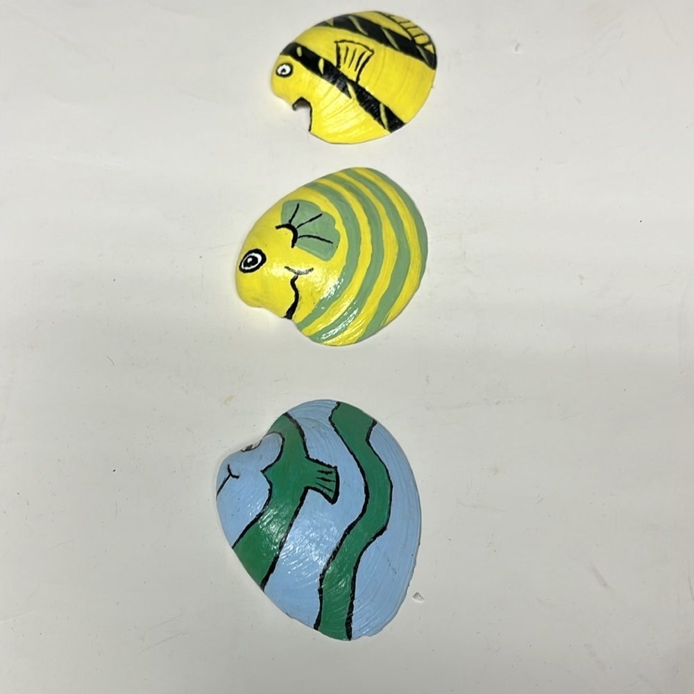 Set of 3 Bundle Hand Painted Nautical Tropical Fish